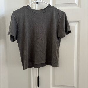 Gray Cropped T-Shirt